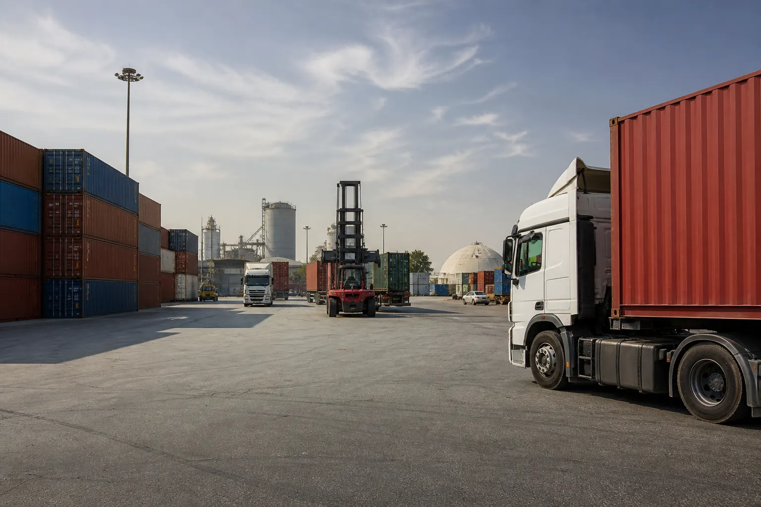 Shipping containers for industrial delivery in Ajman
