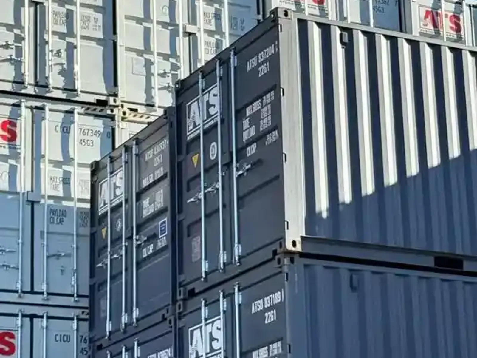 20ft shipping container in a Dubai logistics environment