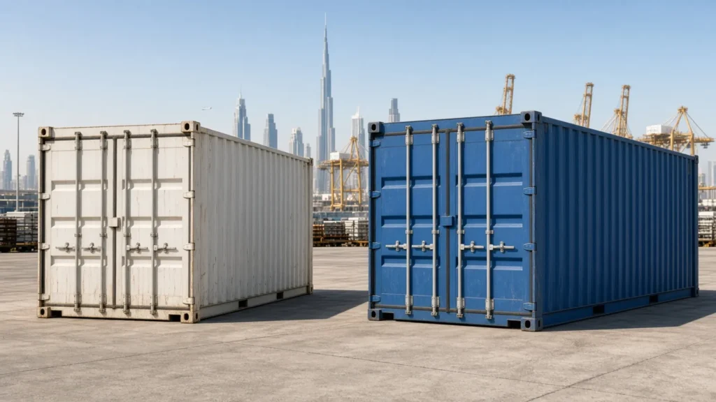20ft vs 40ft shipping container Dubai size comparison