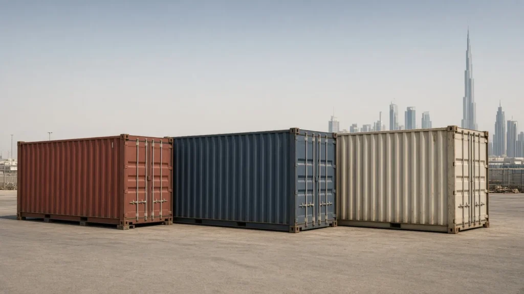 Shipping container sizes UAE guide with 20ft 40ft and high cube units