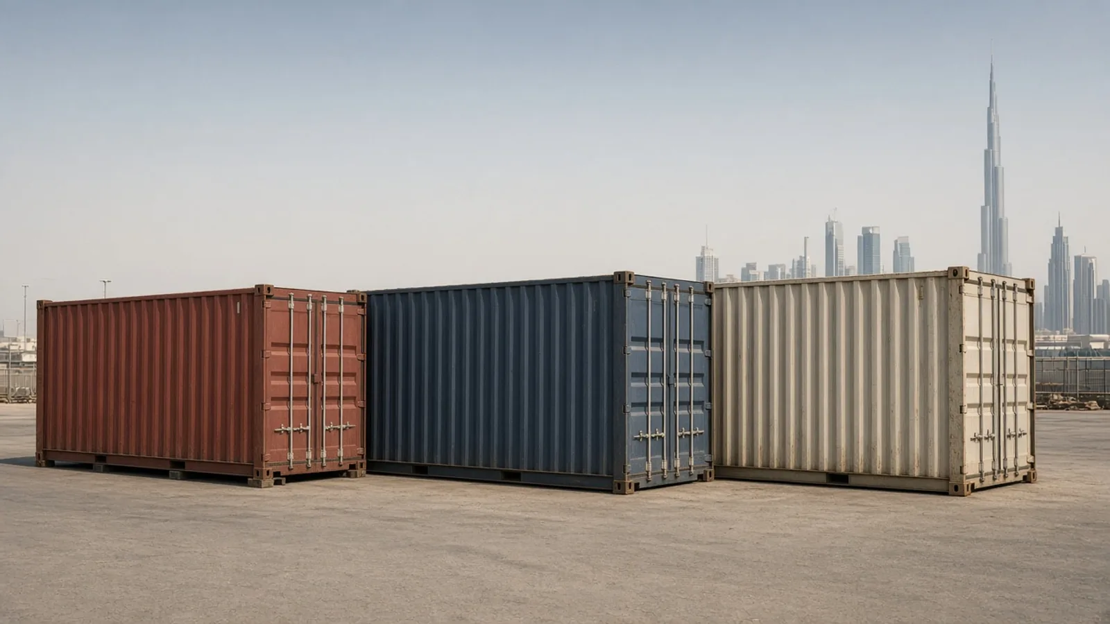 Shipping container sizes UAE guide with 20ft 40ft and high cube units